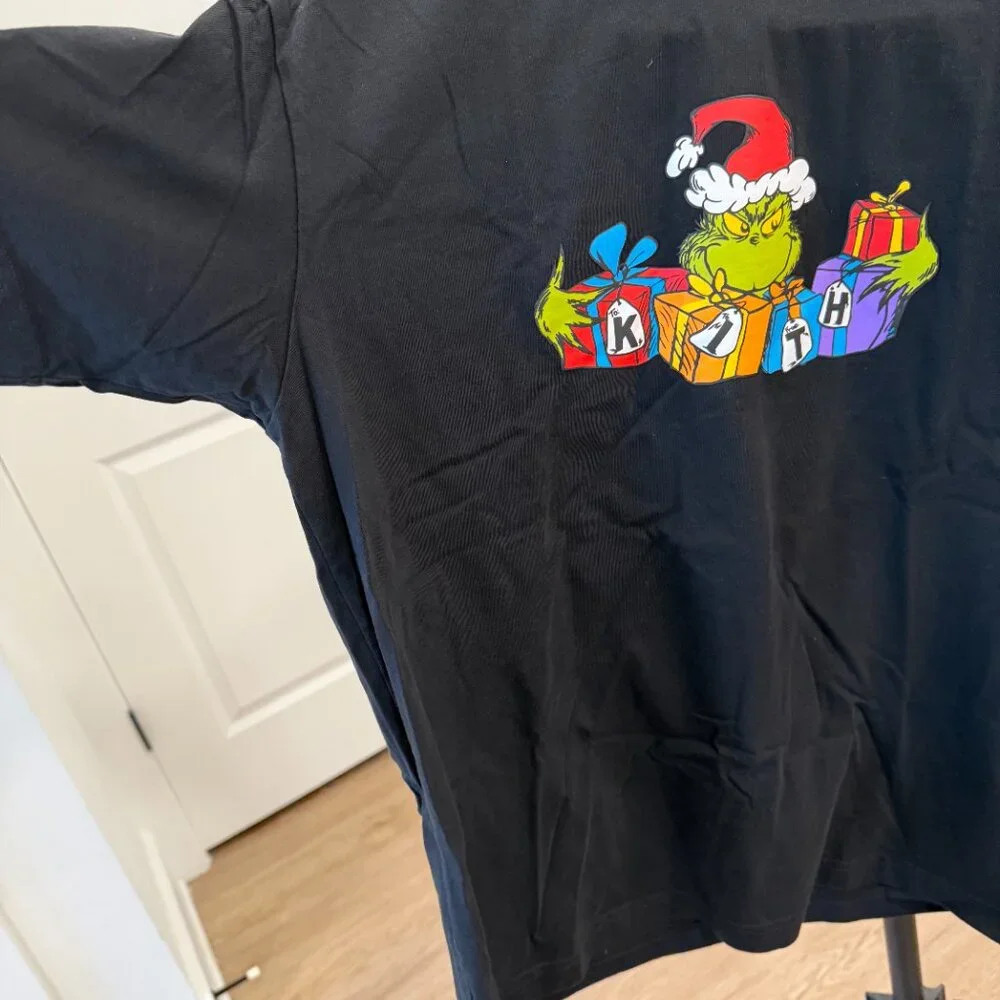 Kith x Dr. Seuss Grinch Holiday Graphic T Shirt Black Mens Large - Picture 4 of 9